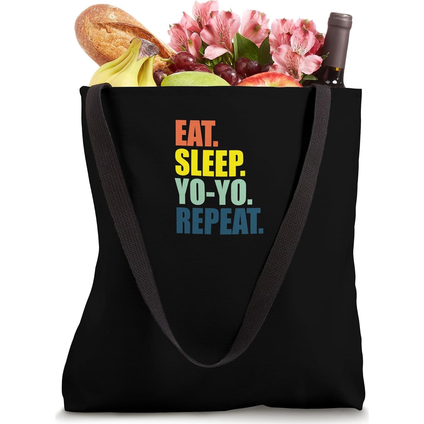 Bolsa Tote Divertida Comer Dormir Yoyo Repetir 40.64 cm