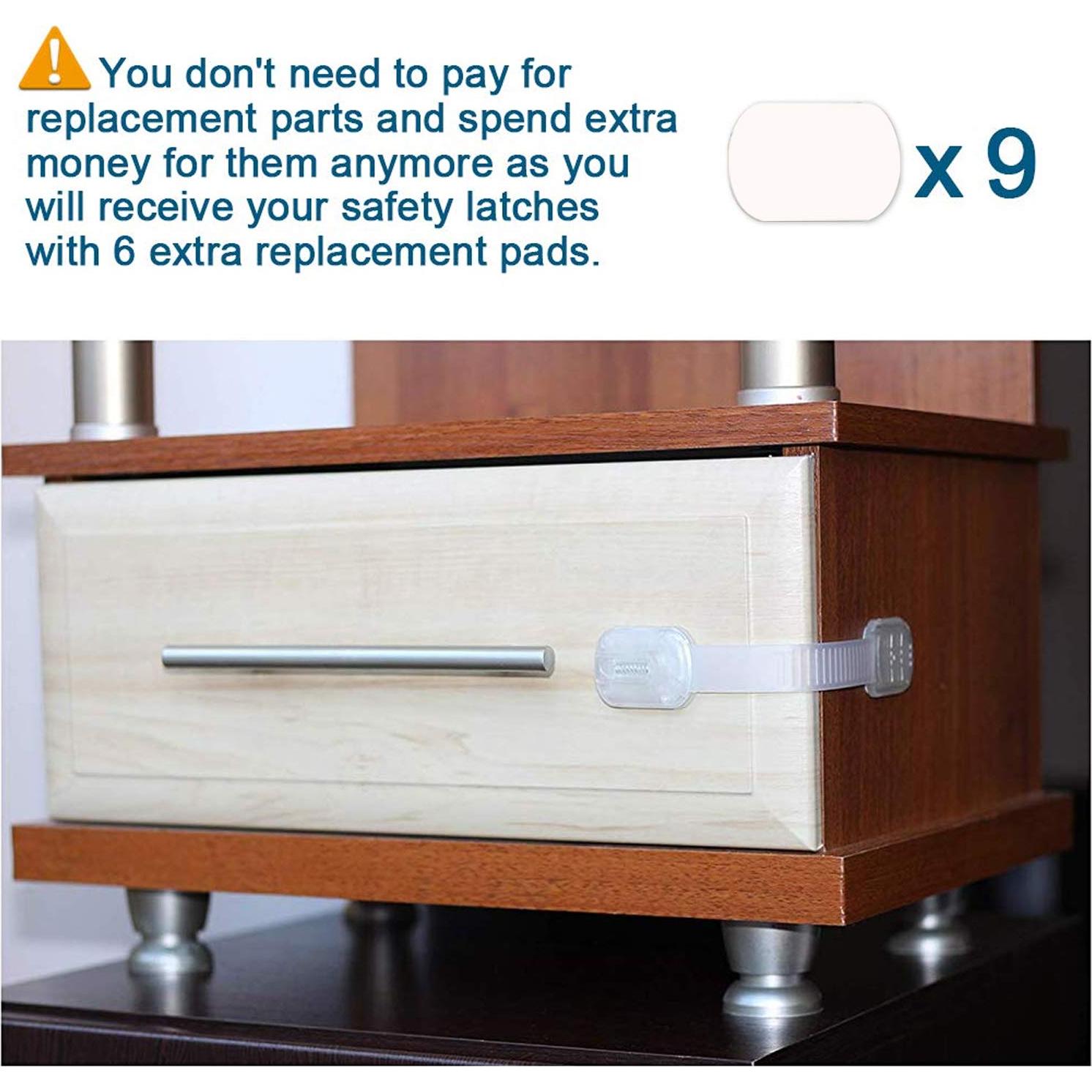 Cerraduras de Seguridad para Bebés Maveek 8 Pcs Ajustables