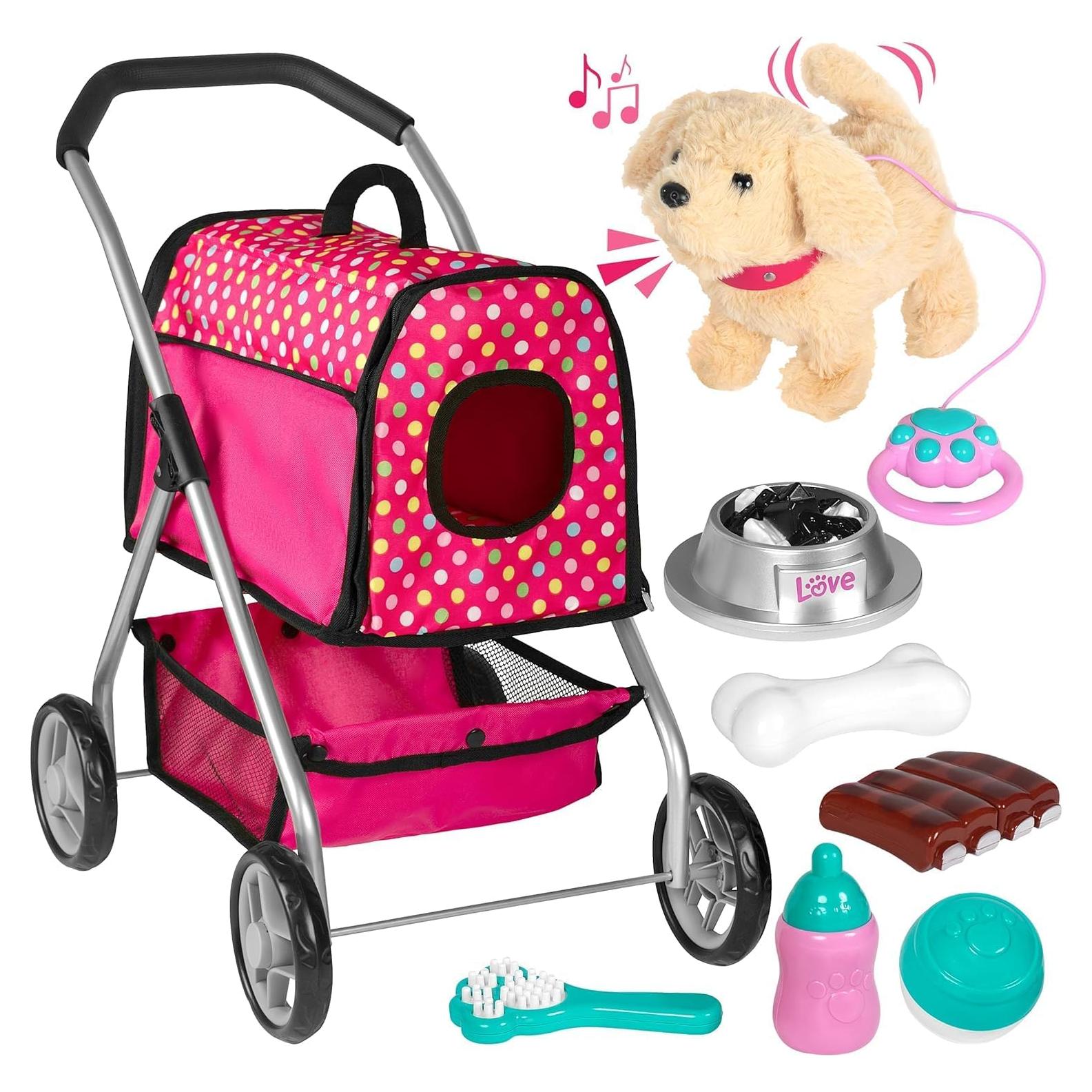 Carrito de Muñeca Perrito Fash n Kolor - Juguete Interactivo
