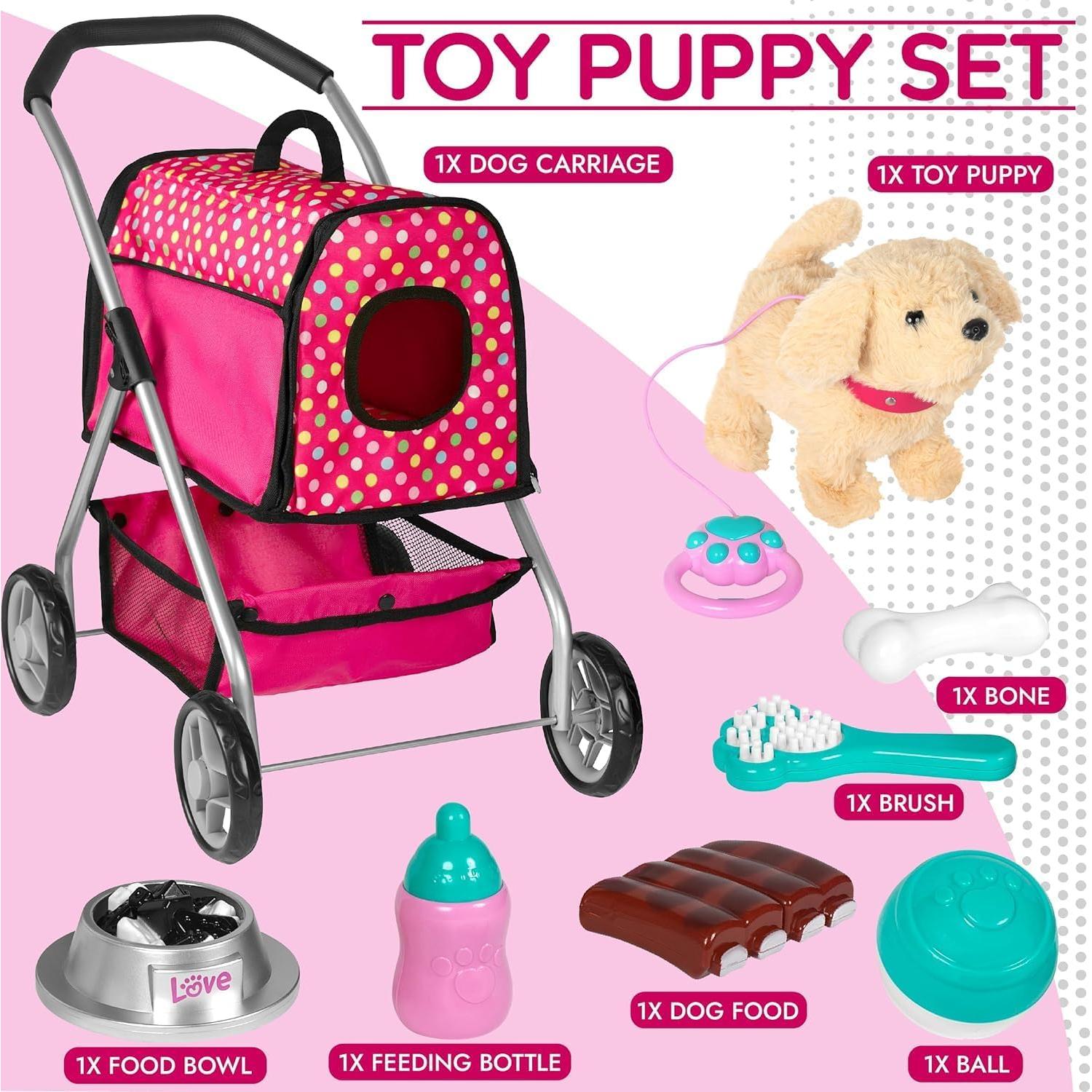 Carrito de Muñeca Perrito Fash n Kolor - Juguete Interactivo