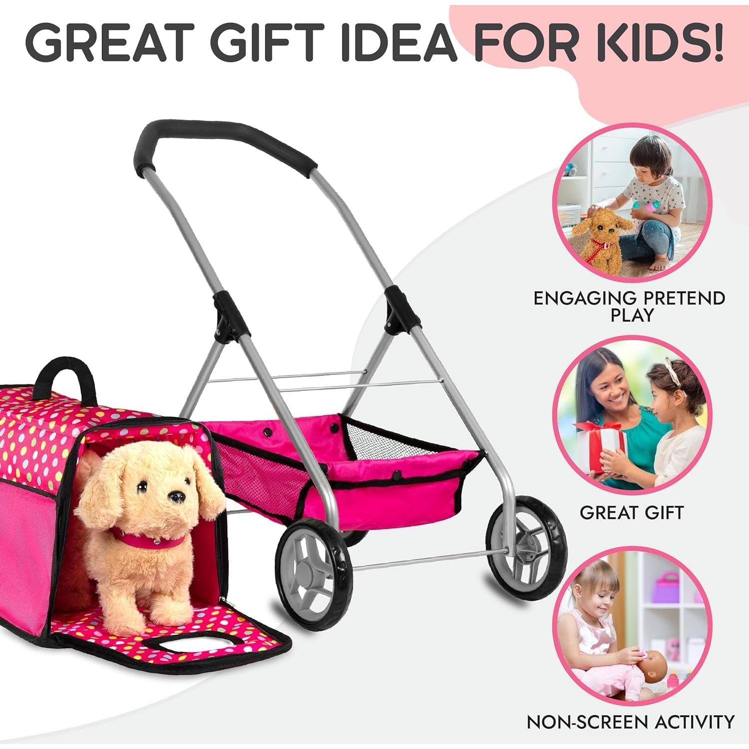 Carrito de Muñeca Perrito Fash n Kolor - Juguete Interactivo