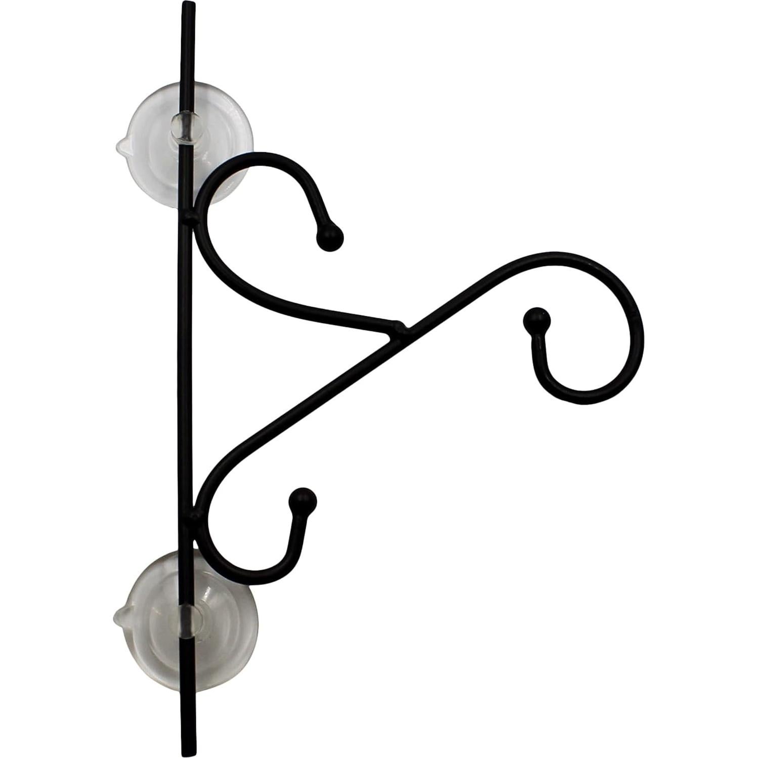Gancho de Ventana Ornamental Esenciales para el Jardín - Metal Negro