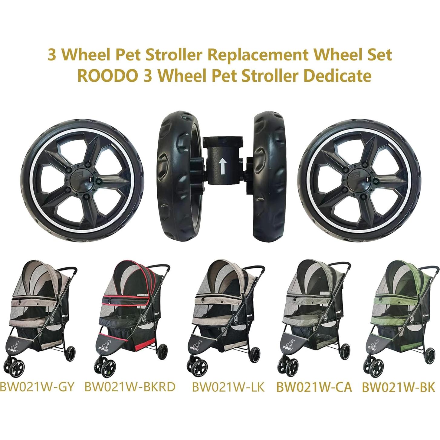Juego de Ruedas de Reemplazo ROODO para Carrito de Mascotas