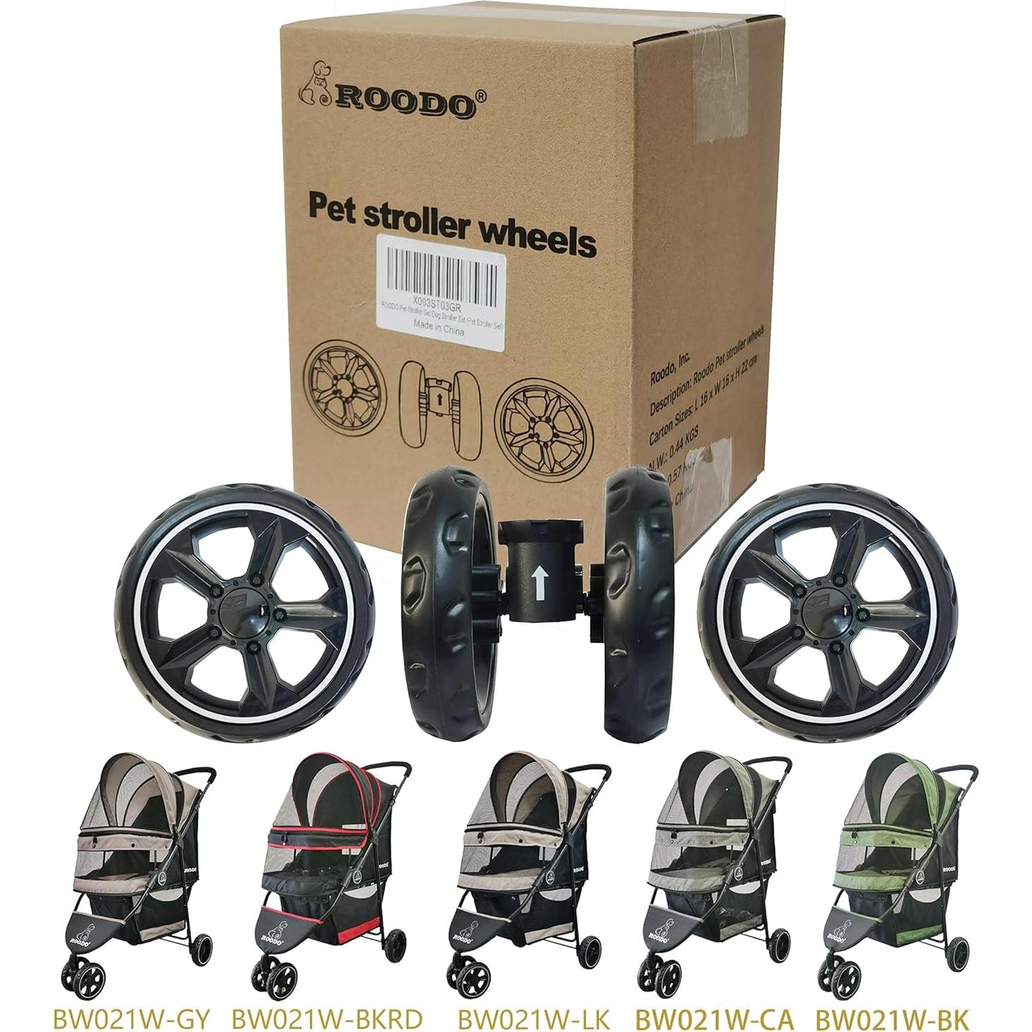 Juego de Ruedas de Reemplazo ROODO para Carrito de Mascotas