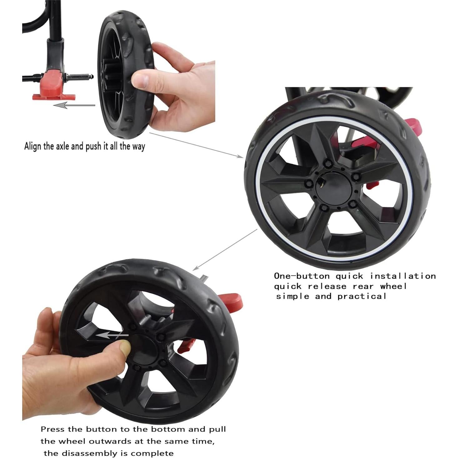 Juego de Ruedas de Reemplazo ROODO para Carrito de Mascotas