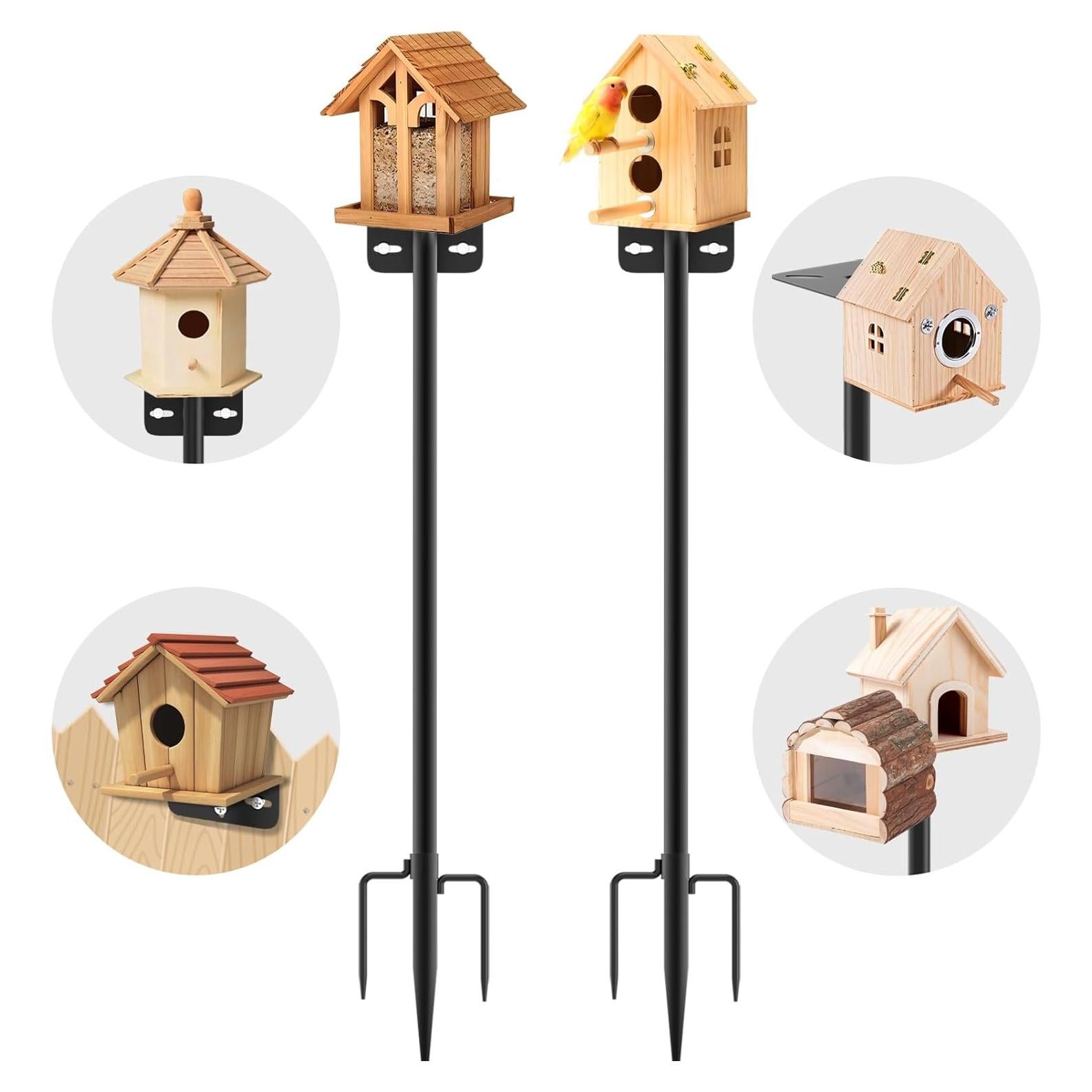 Postes Ajustables para Comederos de Aves AHRLHR - 2 Unidades 203 cm