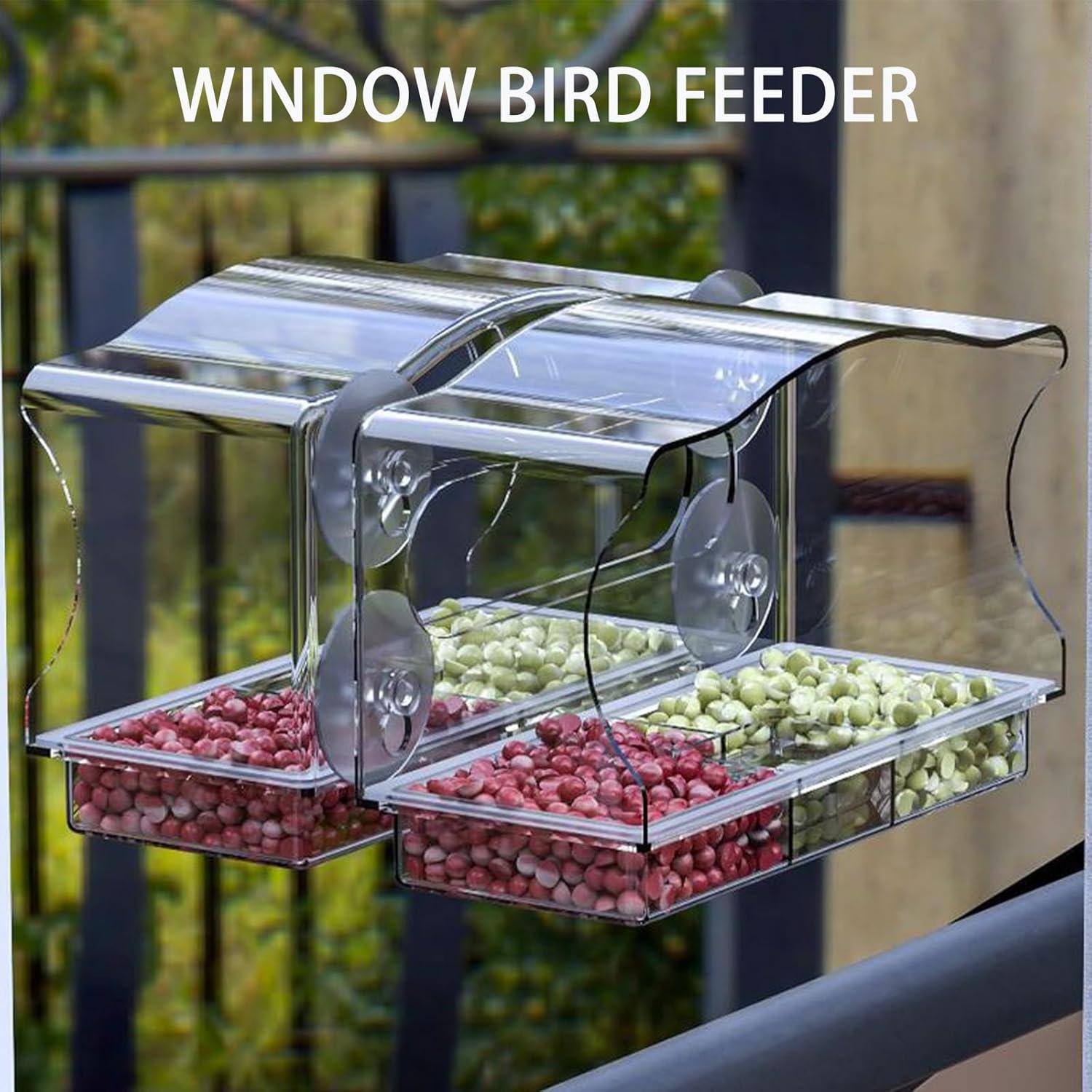 Alimentador de Aves para Ventana SIGOWING Acrílico 25.4x15.24 cm