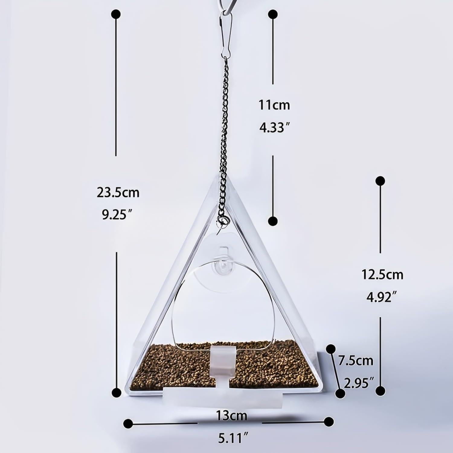 Comedero para Aves Colgante Suyue Y Acrílico Transparente