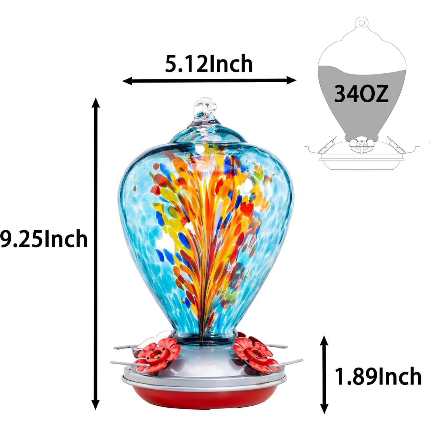 Alimentador de Colibrí Muse Garden de Vidrio 0.95 kg Colgante