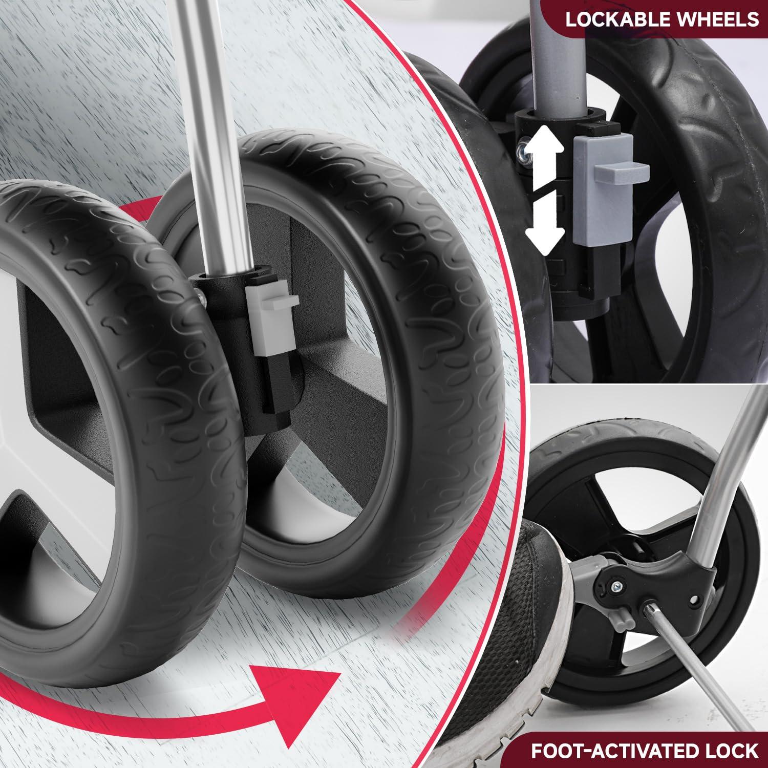 Carrito Plegable para Mascotas CAAP DRIVEN 3 Ruedas Negro