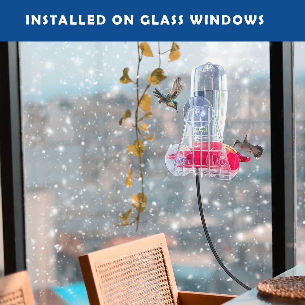 Alimentador de Colibríes Calentado YPSLZY 2 Piezas 425ml