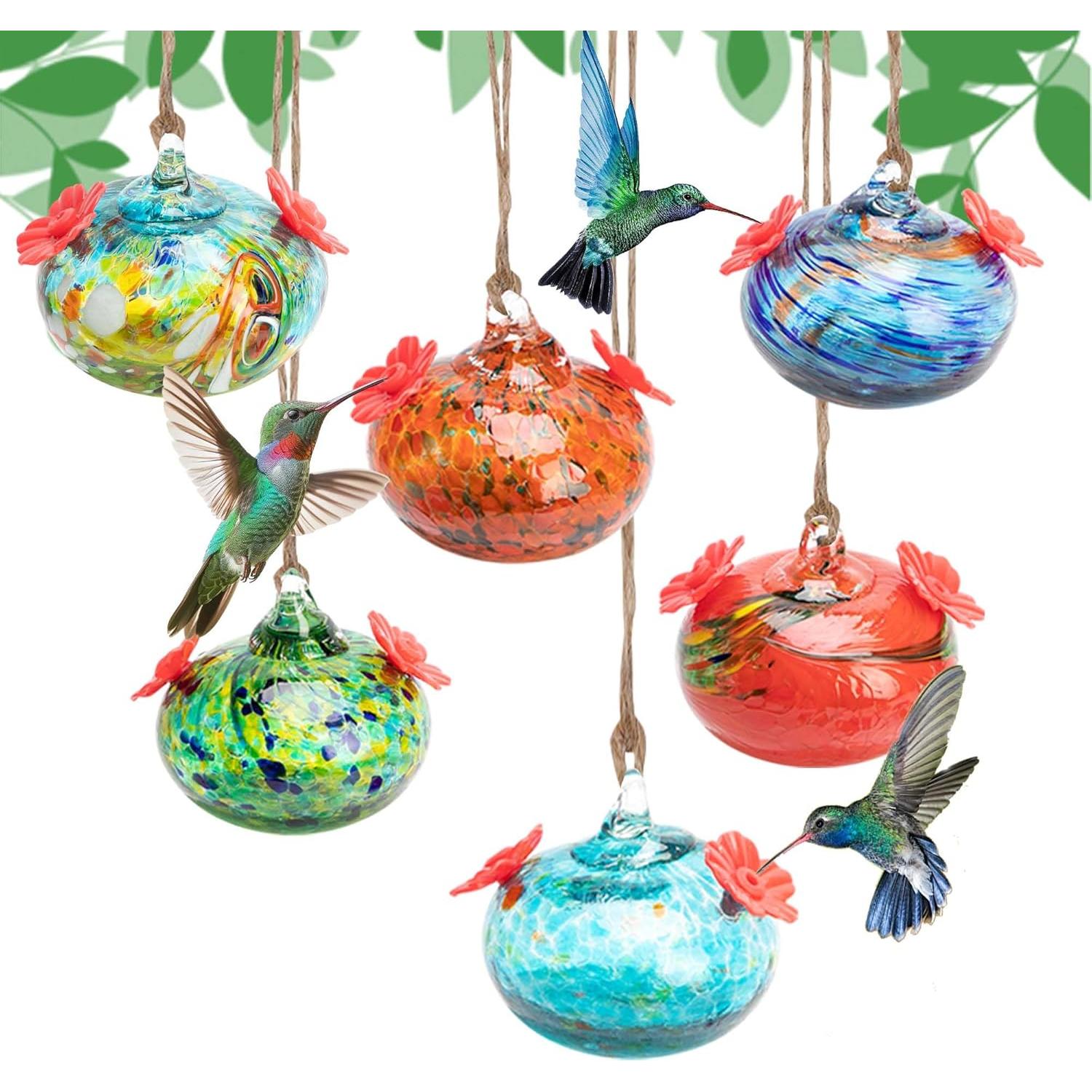 Alimentador de Colibrí DECOHS de Vidrio Soplado 98.4 ml