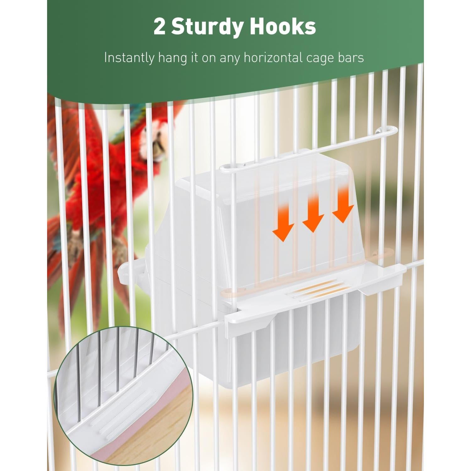 Comedero y Dispensador de Agua Pawfly para Aves Pequeñas