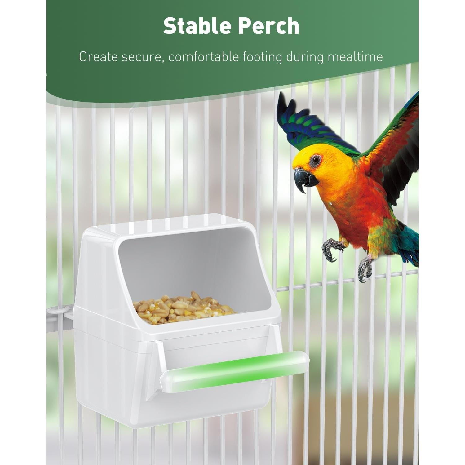 Comedero y Dispensador de Agua Pawfly para Aves Pequeñas