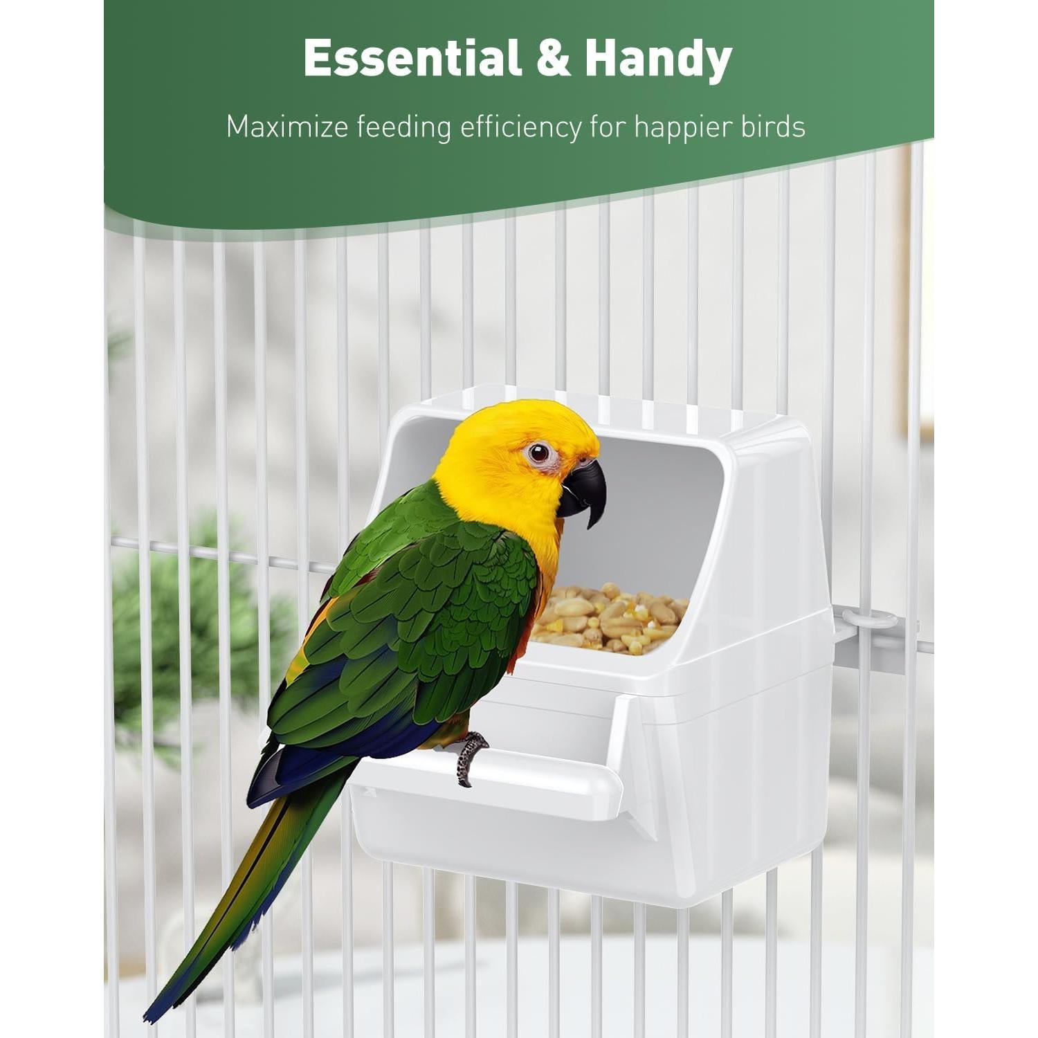 Comedero y Dispensador de Agua Pawfly para Aves Pequeñas