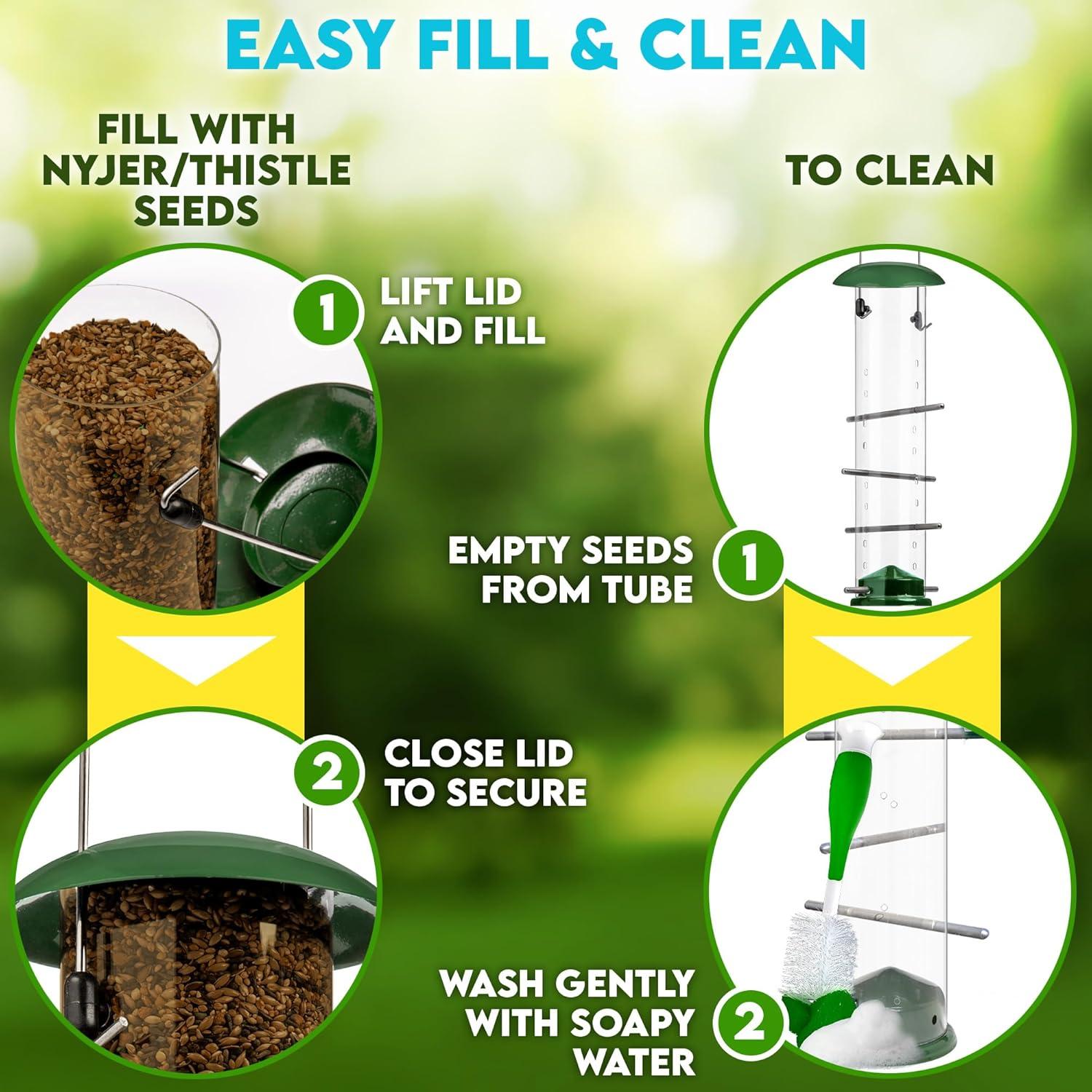 Comedero Colgante para Jilgueros Gray Bunny 16 Puertos 0.91kg