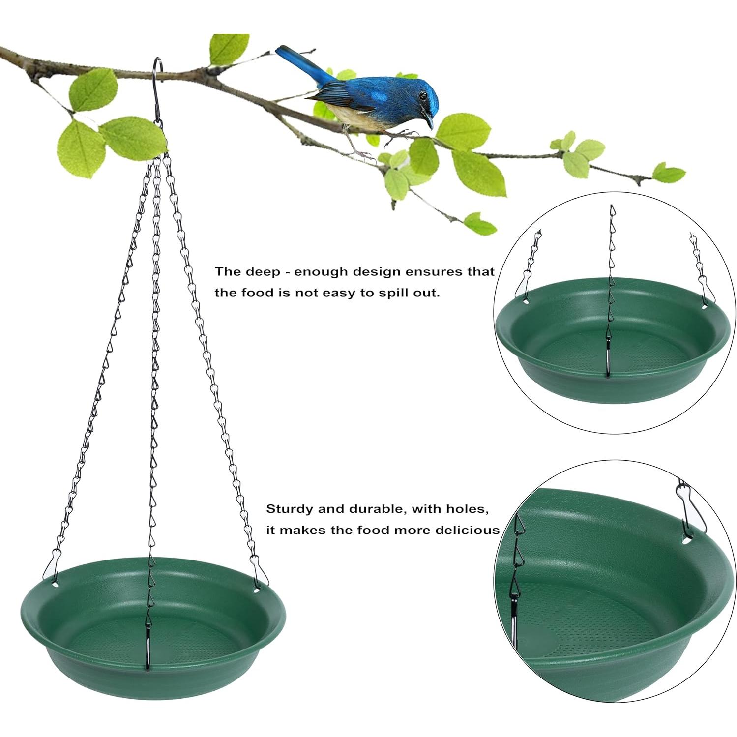 Comedero para Aves Colgante VUWEZ 20.32 cm Verde Exterior