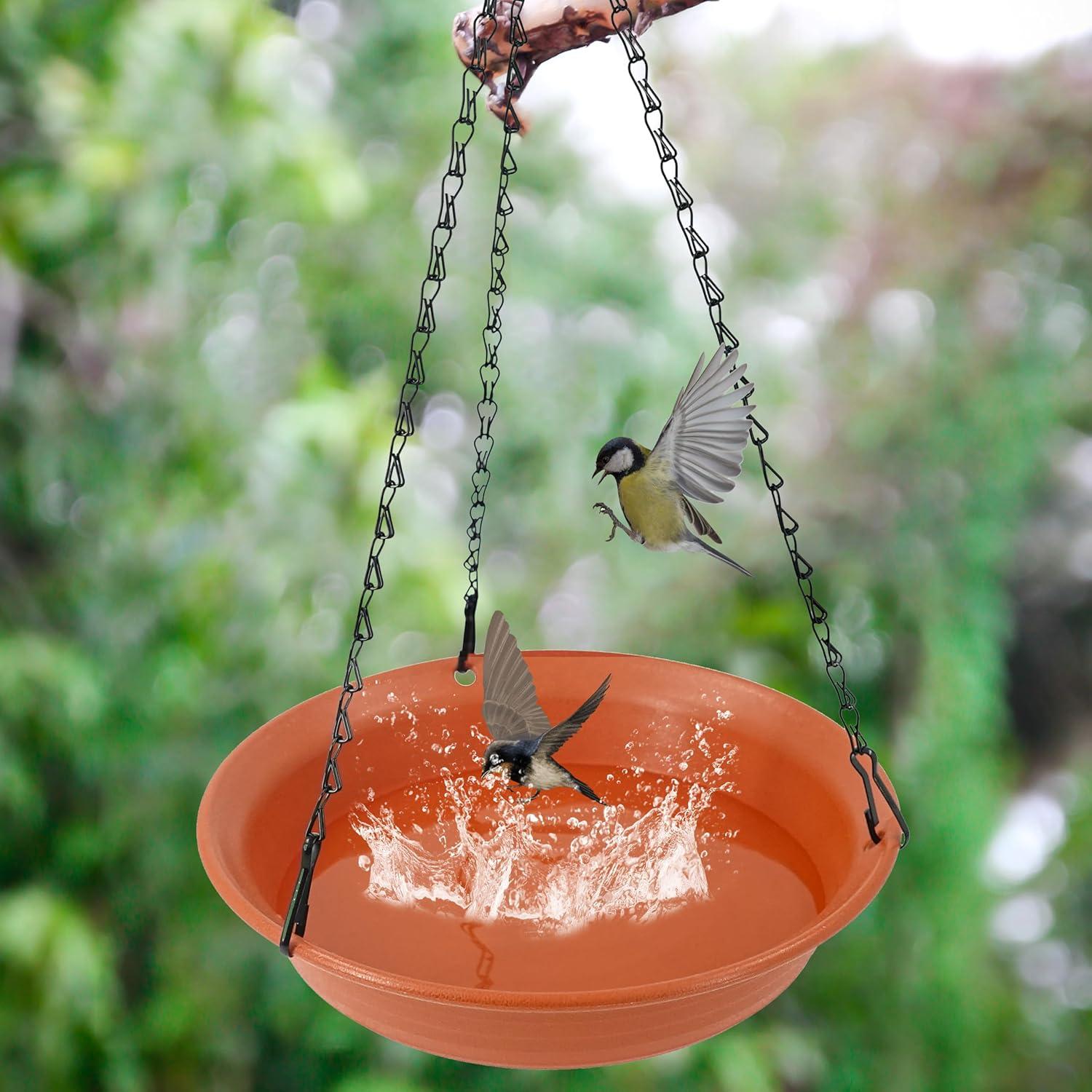 Baño de Aves Colgante Afrine 30.48 cm Terracota Exterior