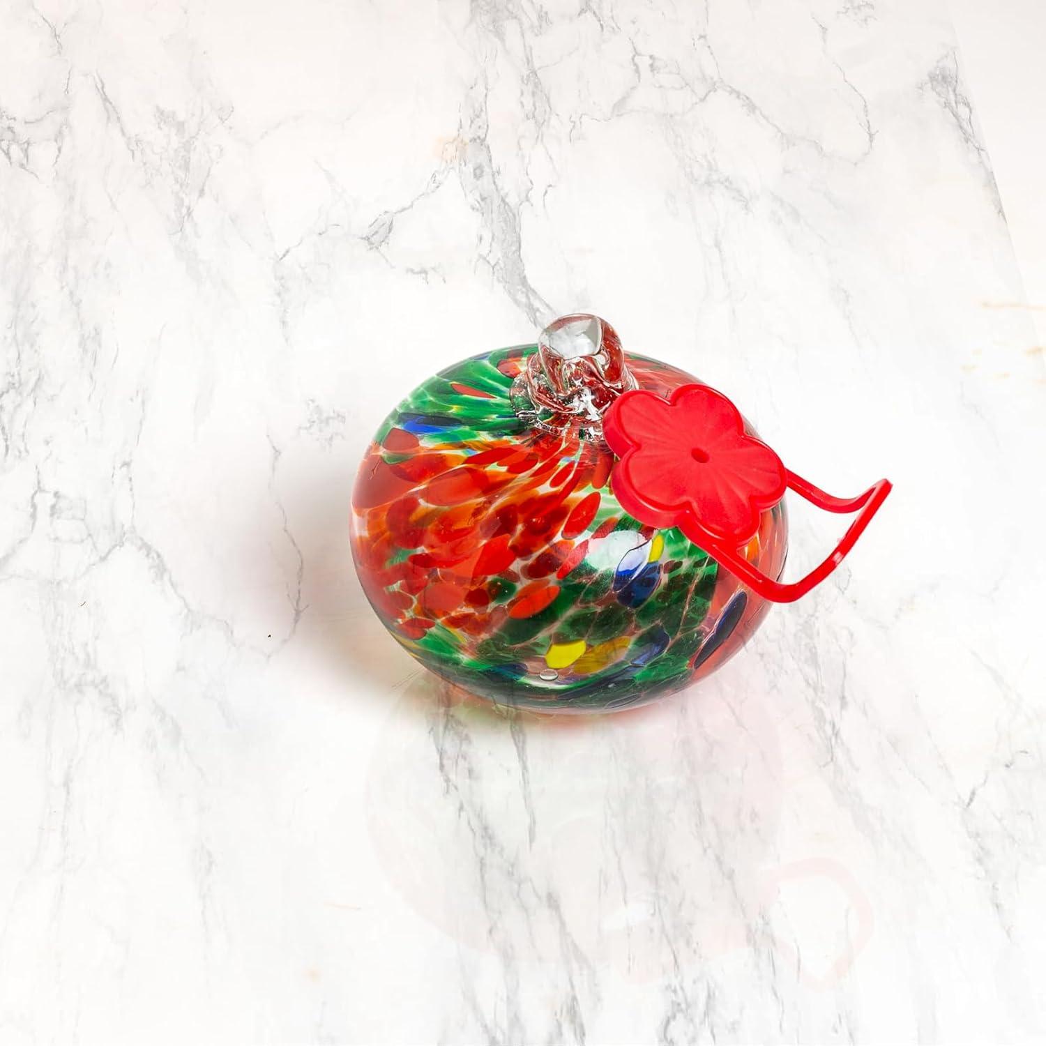 Comedero para Colibríes Nxpceay de Vidrio Rojo 8cm con Percha