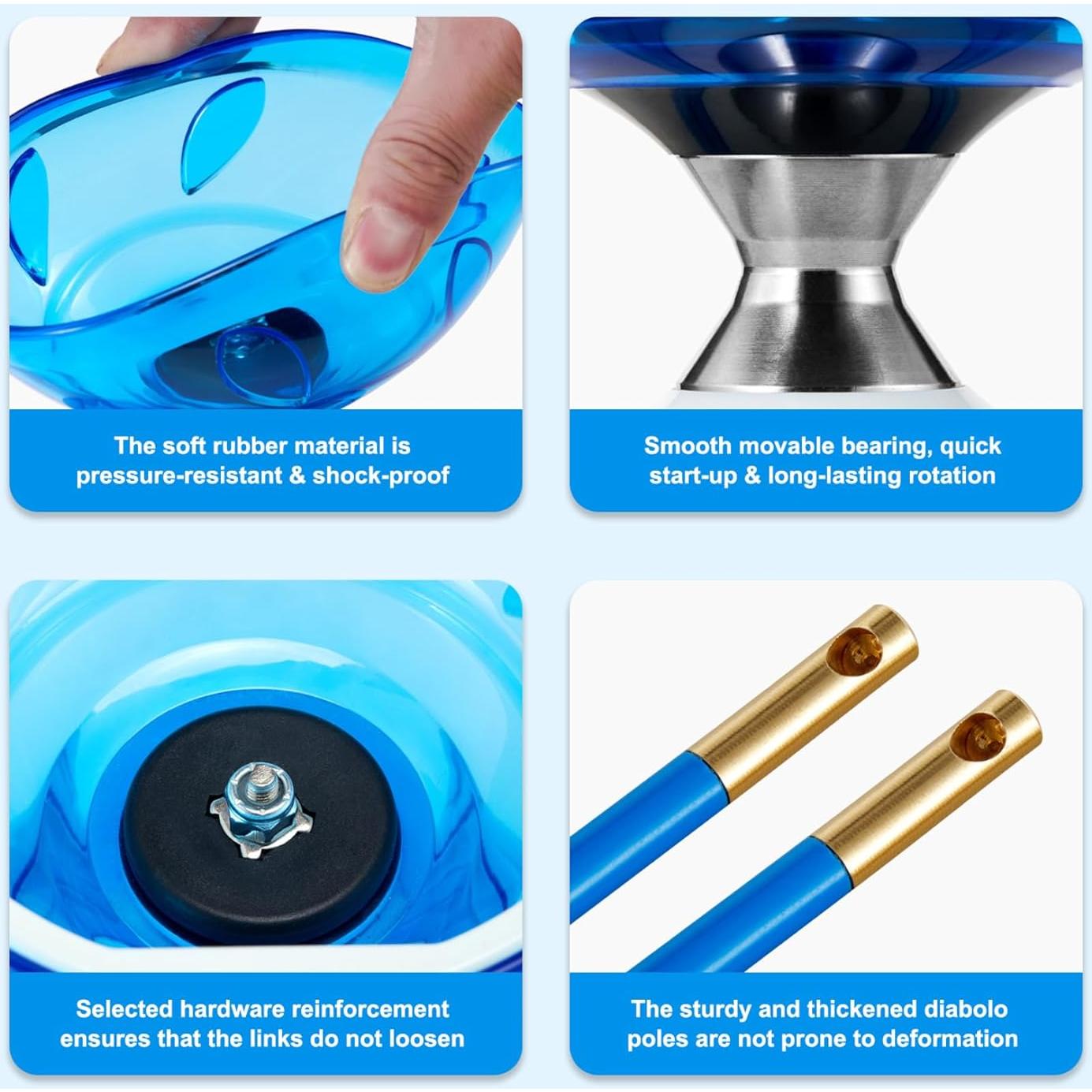 Diabolo Yoyo Chino Grande Ssguopte con Triple Rodamiento