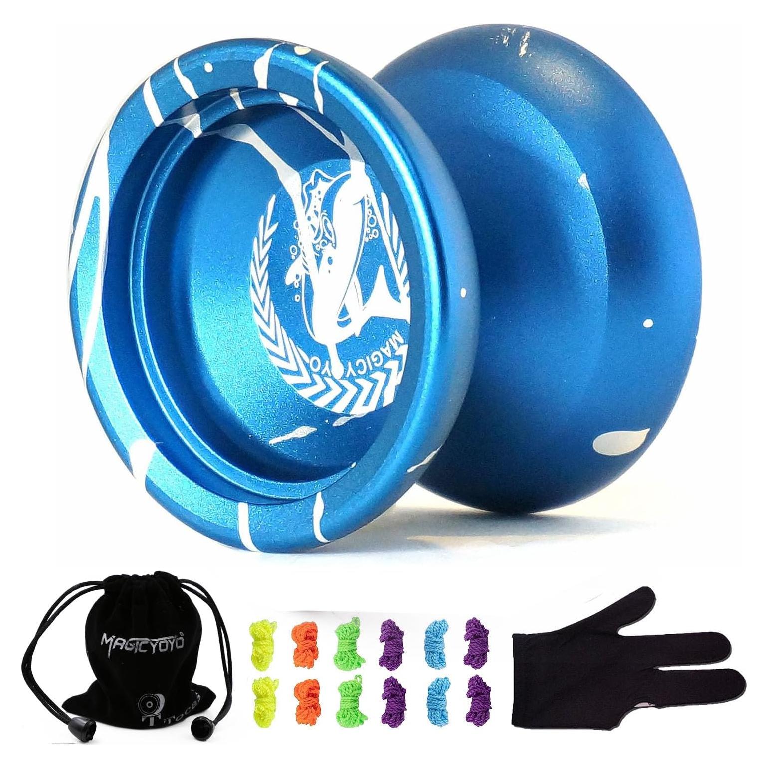 Yoyo Profesional MAGICYOYO N12 No Responsivo Azul con Blanco