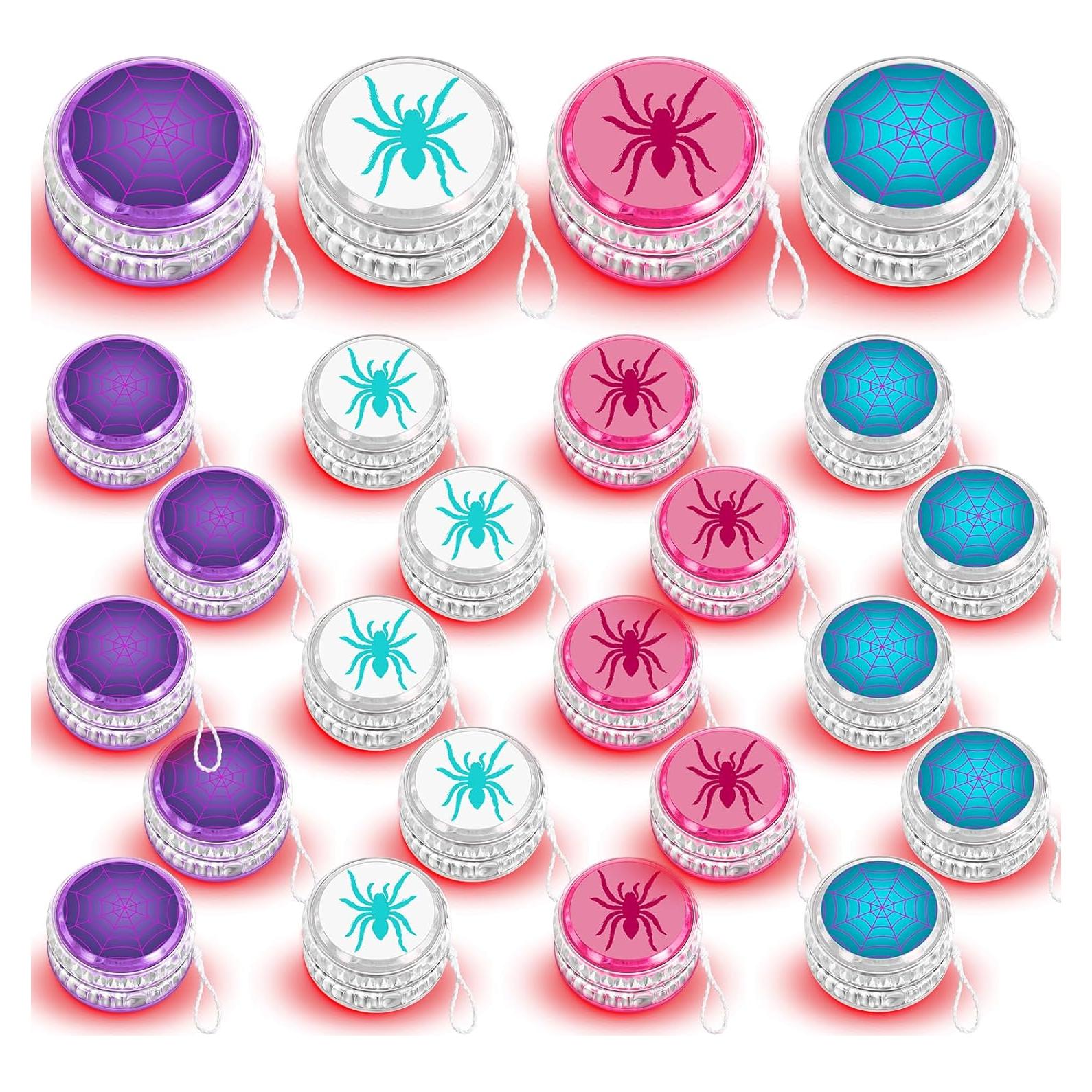 Liliful 24 Bolas Yo-Yo LED Araña para Fiesta de Cumpleaños