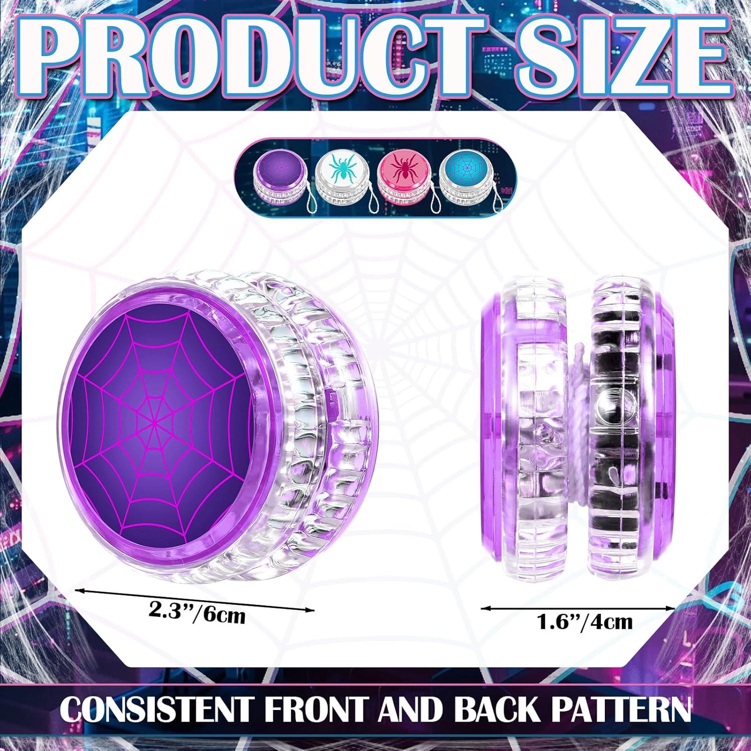 Liliful 24 Bolas Yo-Yo LED Araña para Fiesta de Cumpleaños