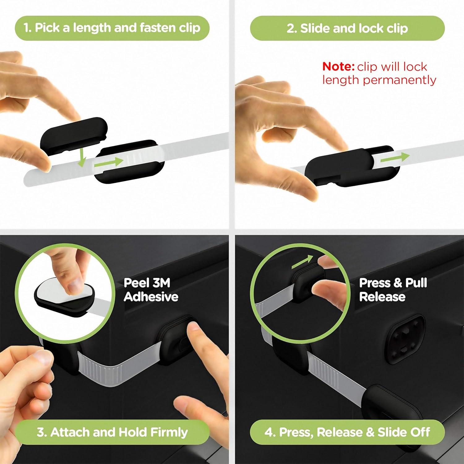 Cerraduras de Seguridad Infantil Skyla - 10 Piezas Adhesivas