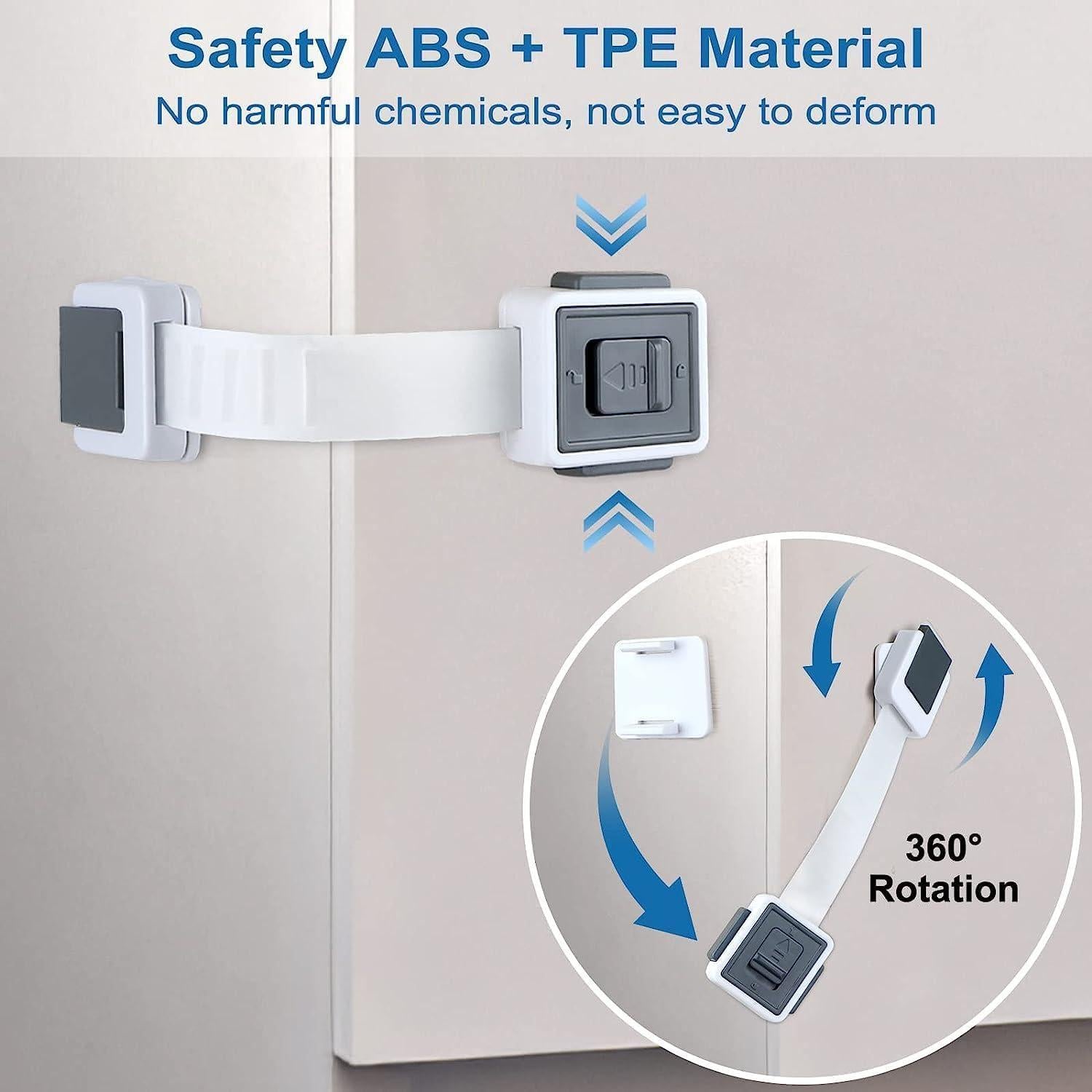 Juego de 6 Cerraduras de Seguridad para Niños - Correas Ajustables 3M