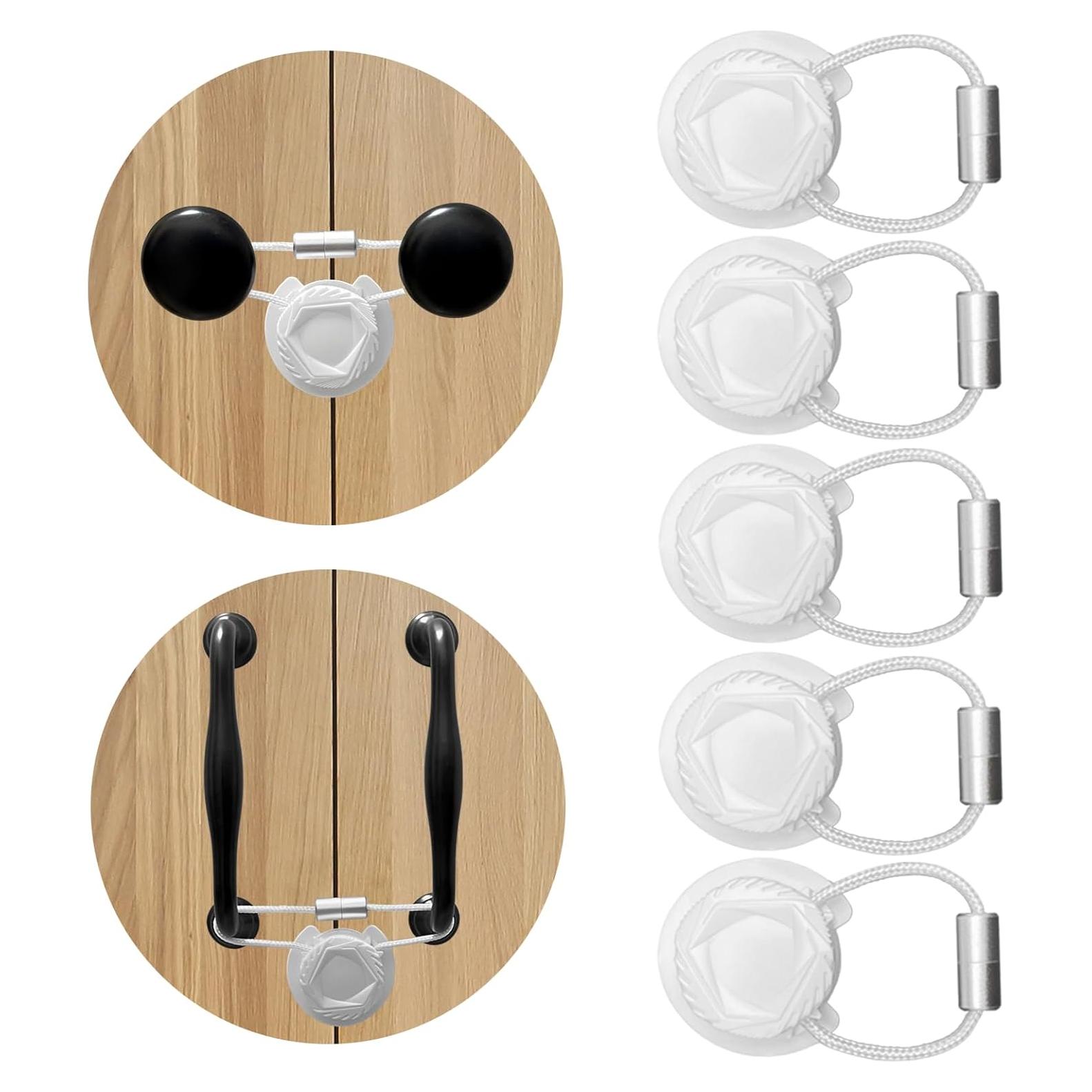 Cerraduras de Gabinete a Prueba de Niños Junhui 5 Pcs Blanco