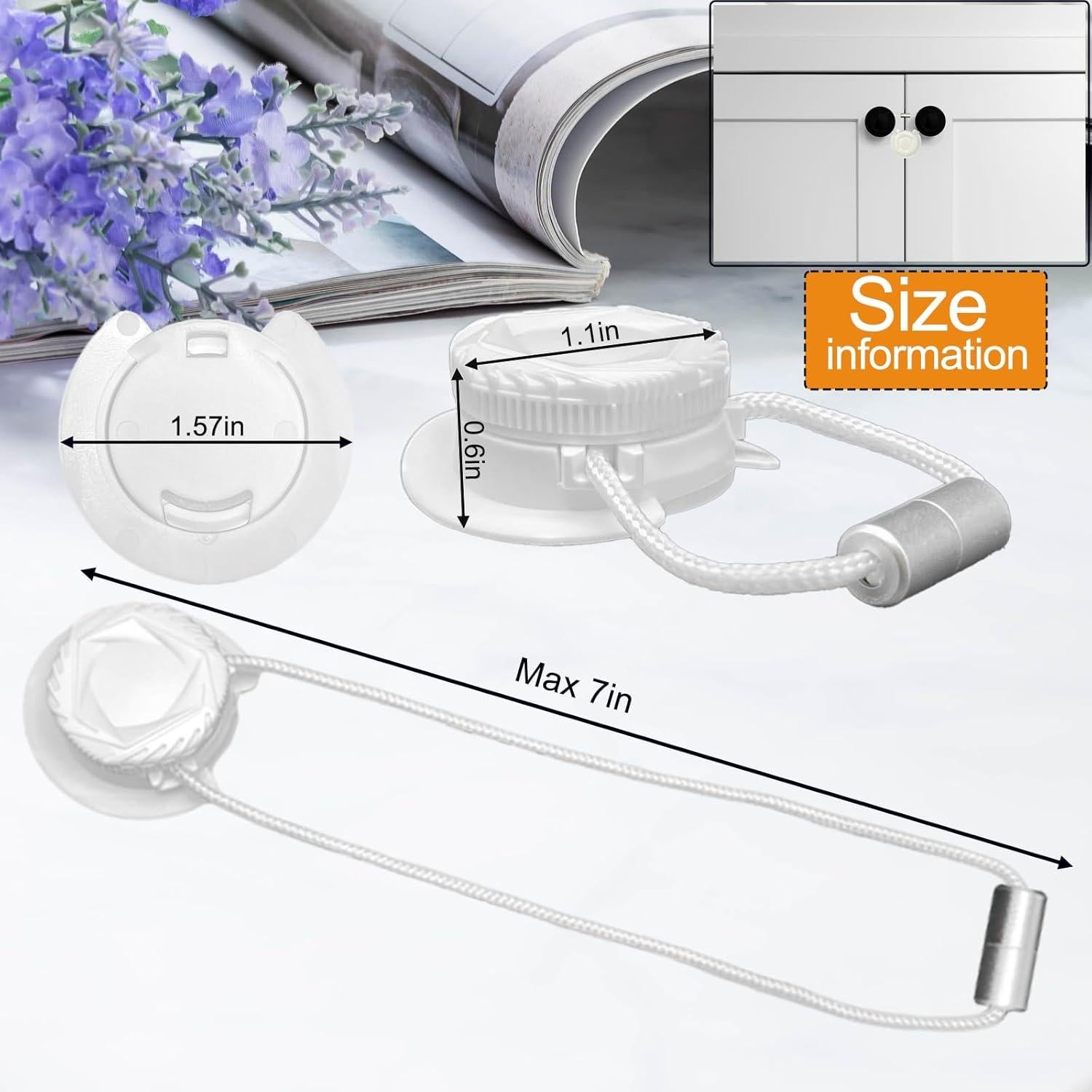 Cerraduras de Gabinete a Prueba de Niños Junhui 5 Pcs Blanco