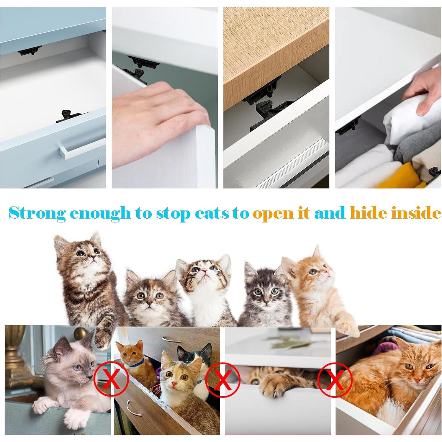 Pestillo Universal Automático Gynthias para Cajones - 12 Piezas