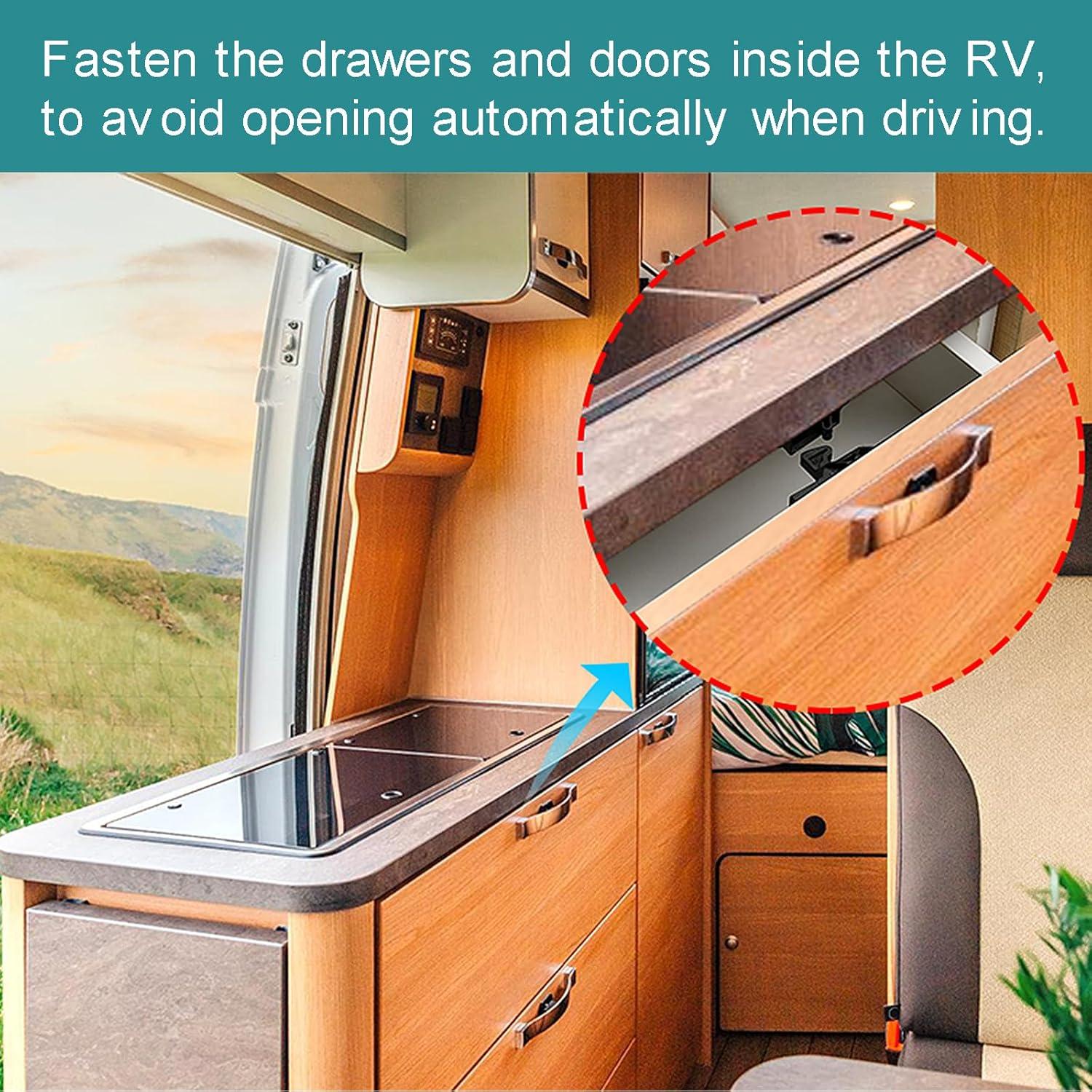 Pestillo Universal Automático Gynthias para Cajones - 12 Piezas