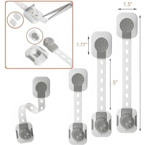 Juego de Cerraduras de Seguridad para Bebés 6-Pack Ajustables