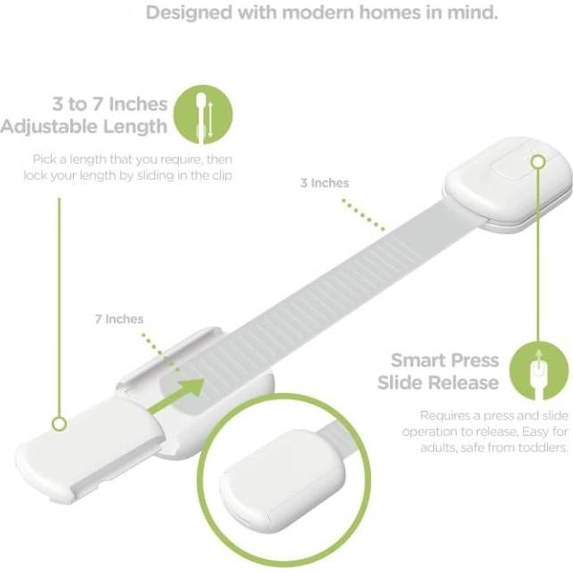 Cerraduras de Seguridad para Niños - Paquete de 6 - Ajustables