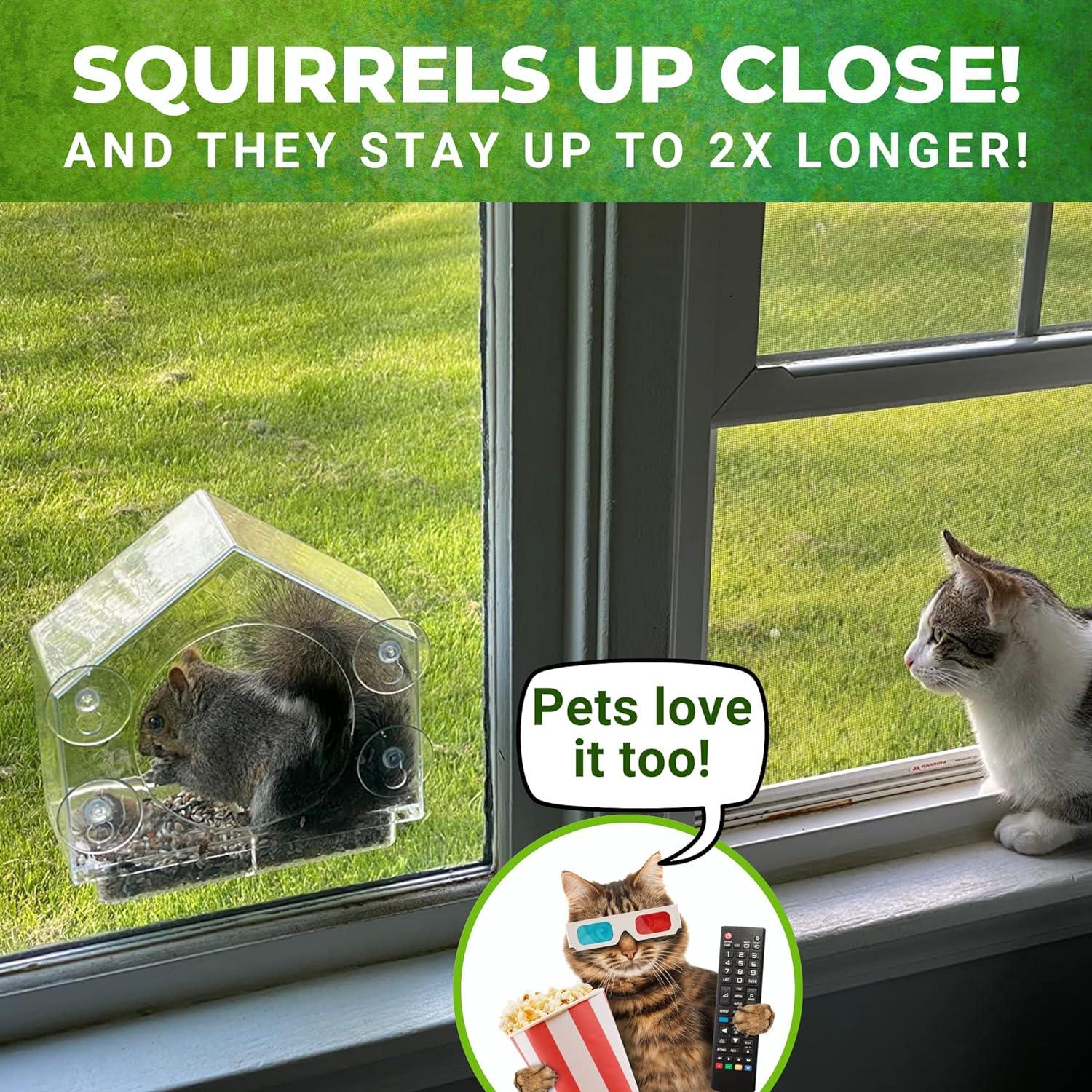 Comedero para Ardillas Nature Anywhere - Ventana 0.64 kg