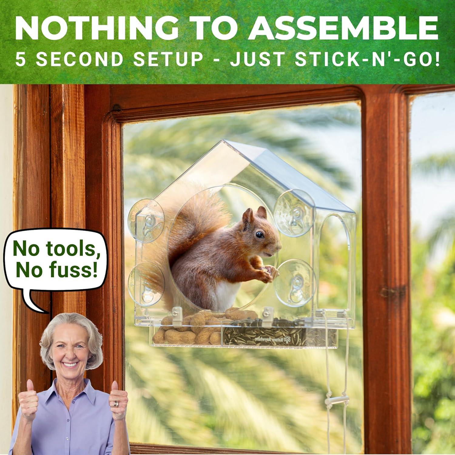 Comedero para Ardillas Nature Anywhere - Ventana 0.64 kg