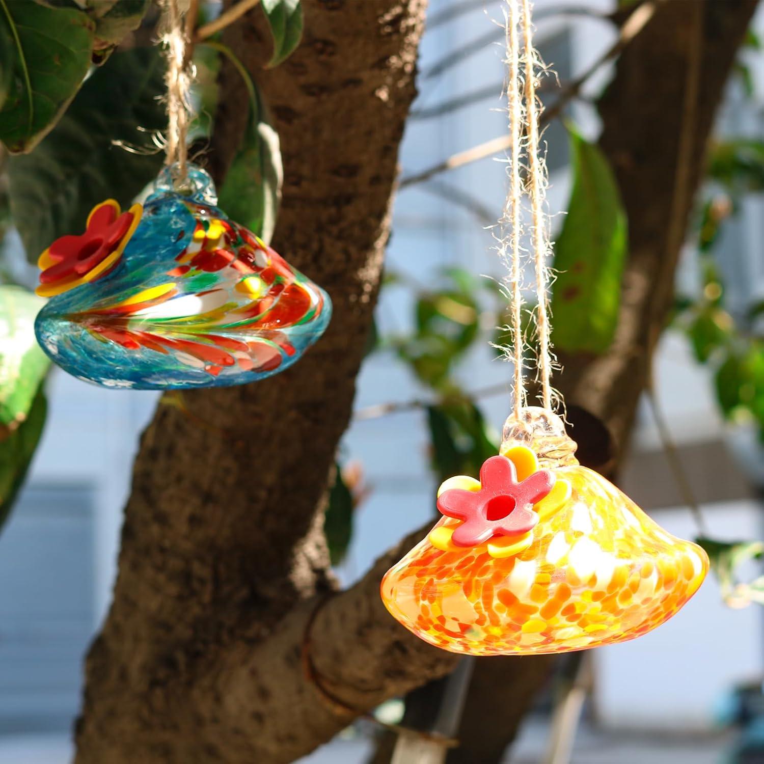 Alimentador de Colibrí MARCHROSE Vidrio Soplado 98 ml 2 Pcs