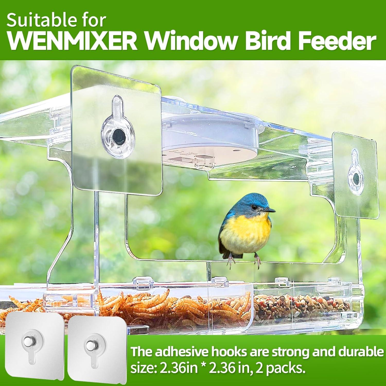 Ganchos Adhesivos WENMIXER para Comedero de Aves - 2 Piezas
