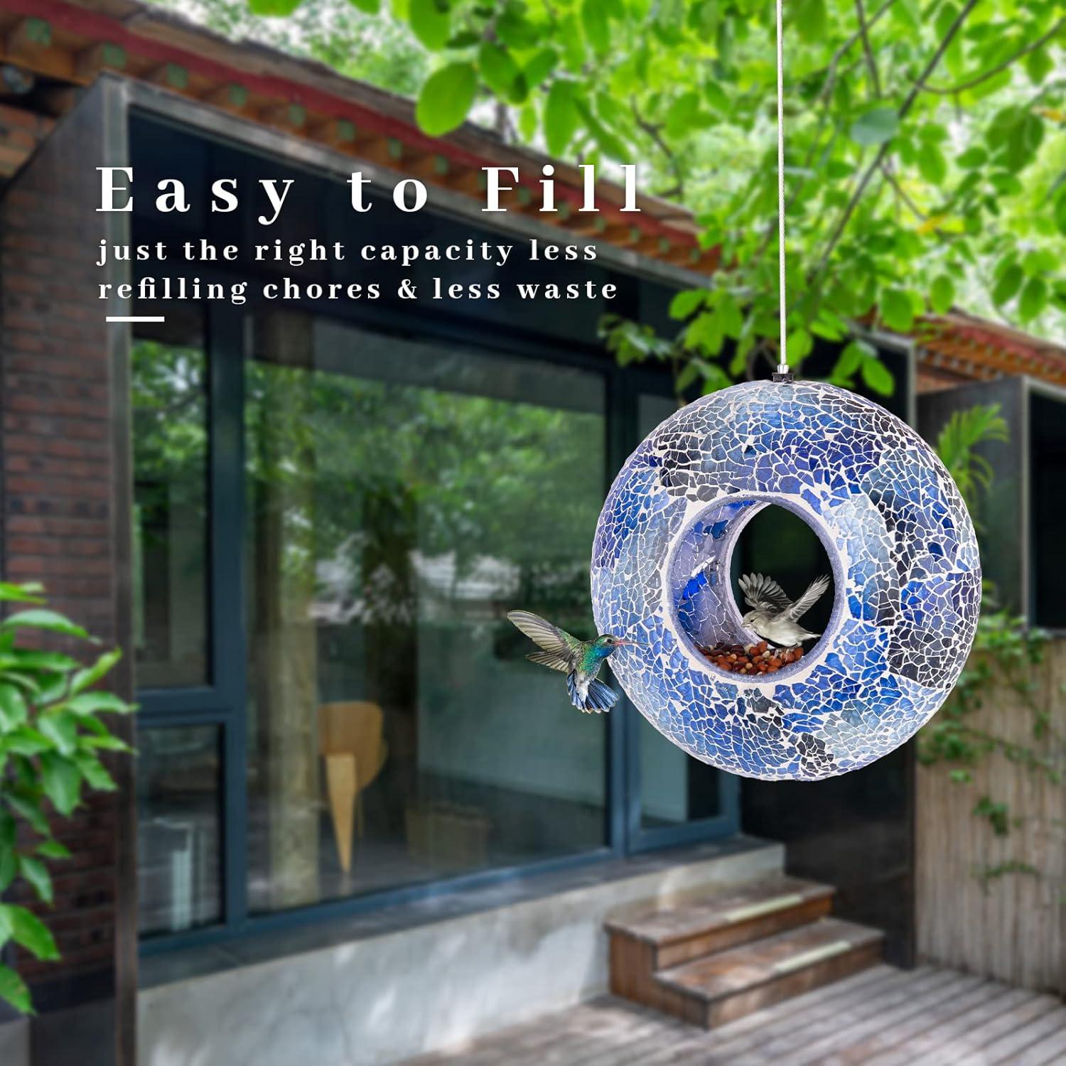 Comedero para Aves VCUTEKA Mosaico Redondo 20.32 cm