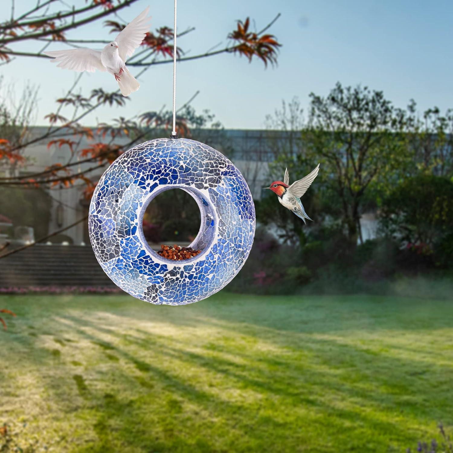 Comedero para Aves VCUTEKA Mosaico Redondo 20.32 cm