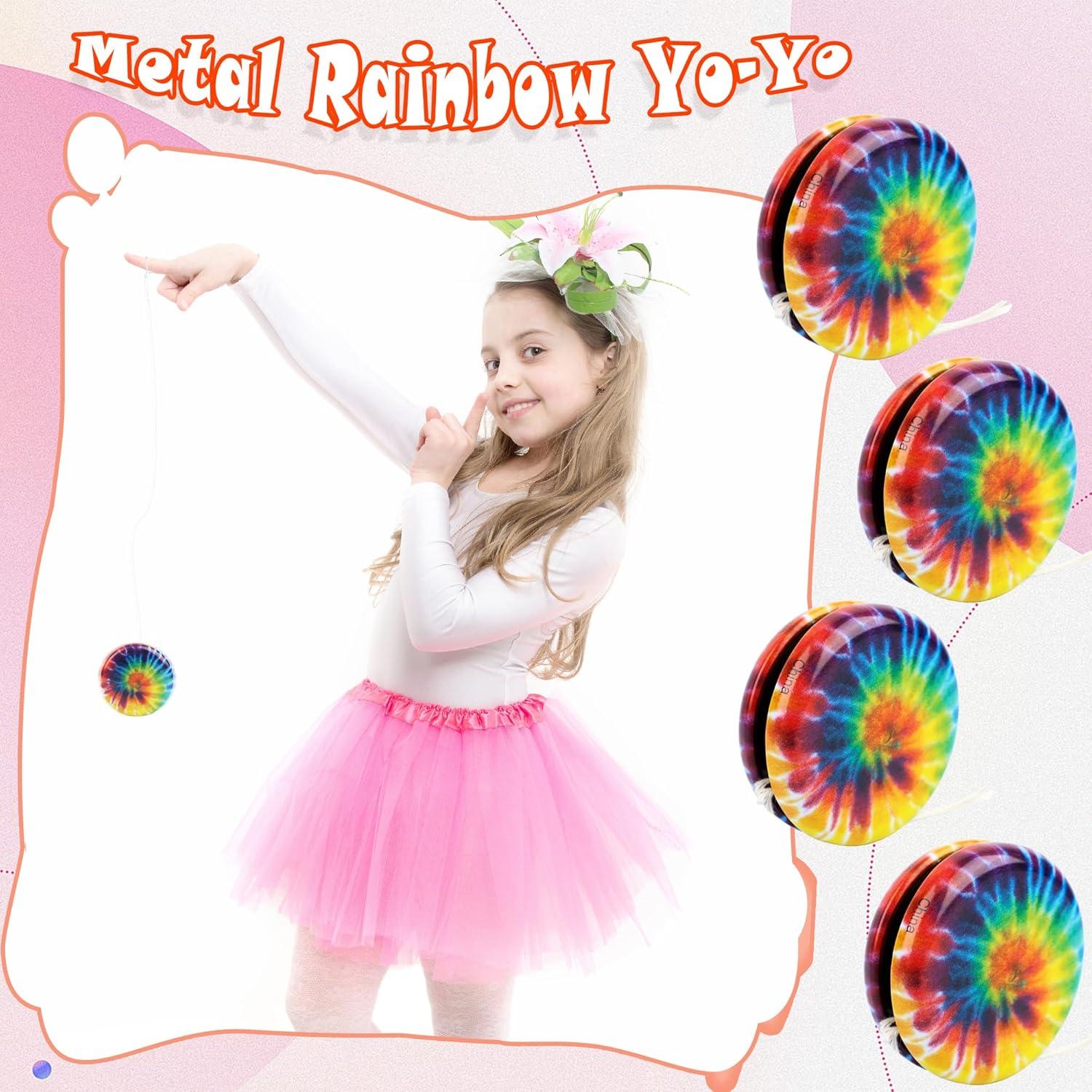 55 Yoyos Arcoíris de Metal Octaday para Fiestas y Regalos