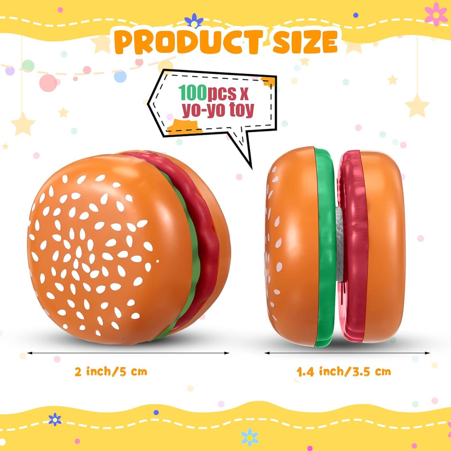 Yo Yo Hamburguesa Liliful 100 Pcs Juguetes para Niños y Adultos