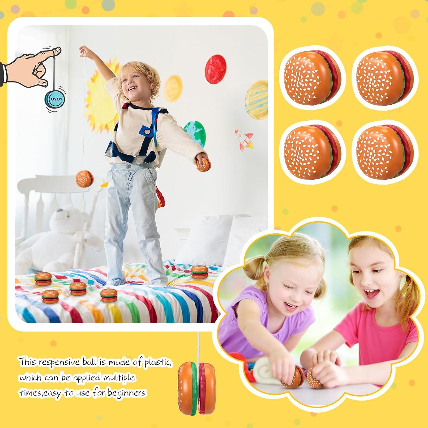 Yo Yo Hamburguesa Liliful 100 Pcs Juguetes para Niños y Adultos