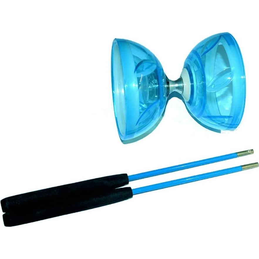 Conjunto Diabolo Chino LED HenMerry 13 cm con Palos y Bolsa