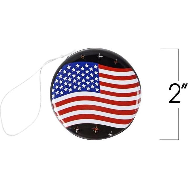 Set de 12 Yoyos de Metal ArtCreativity, Patrióticos 4 de Julio
