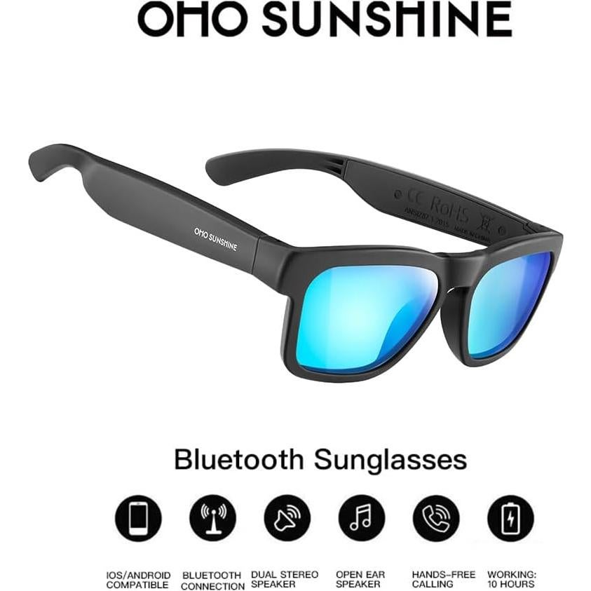 OhO Gafas Inteligentes Bluetooth con Altavoz y Lentes UV400