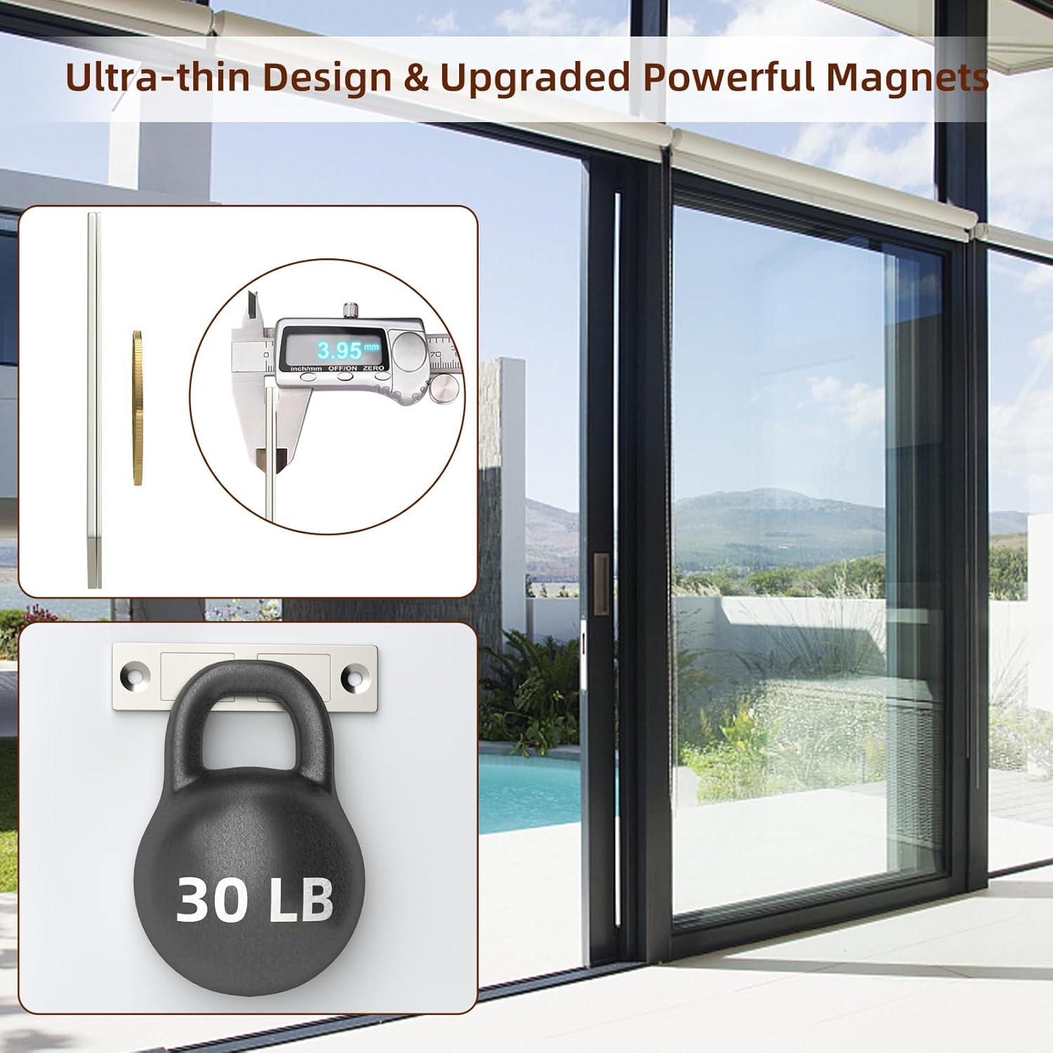 Cierre Magnético de Puerta Jiayi 4 Piezas 13.6 kg Autoadhesivo