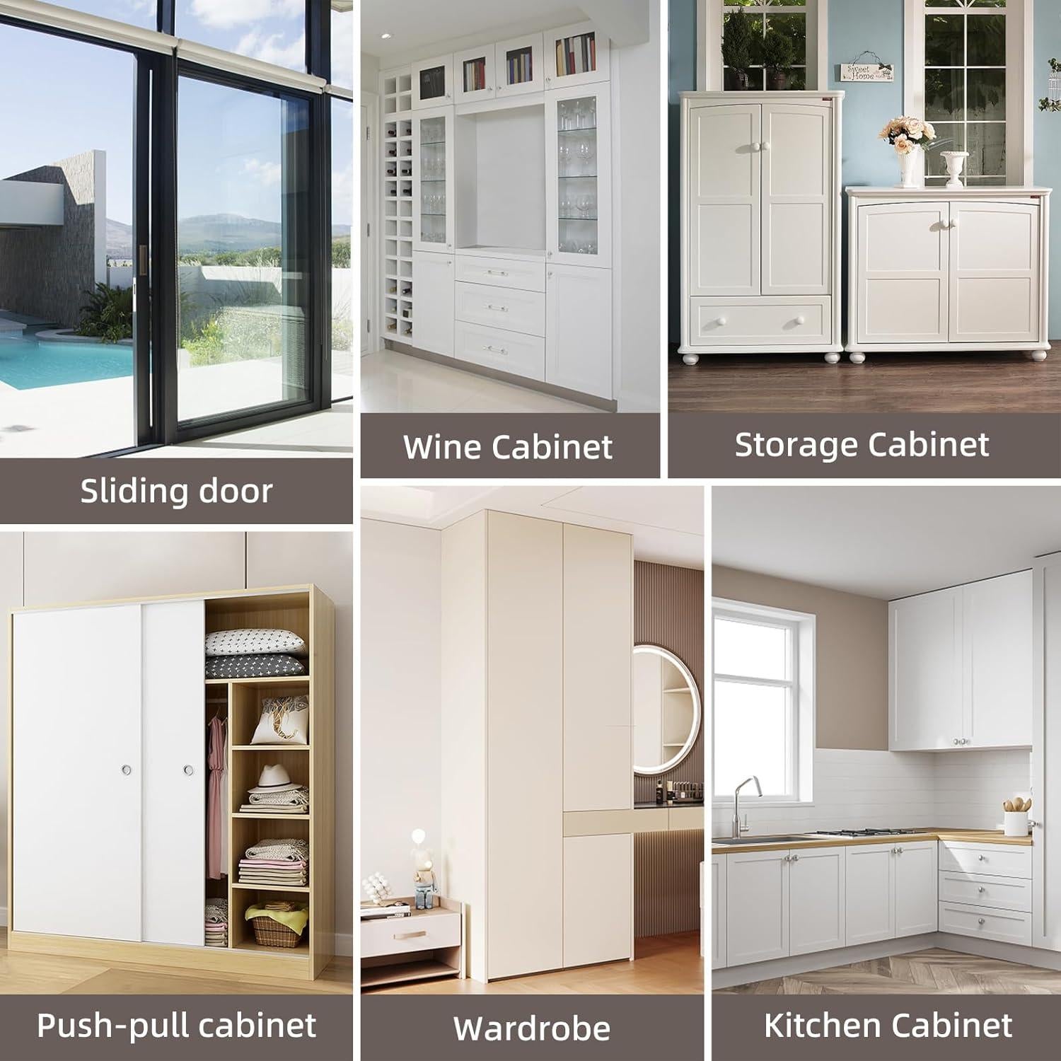 Cierre Magnético de Puerta Jiayi 4 Piezas 13.6 kg Autoadhesivo