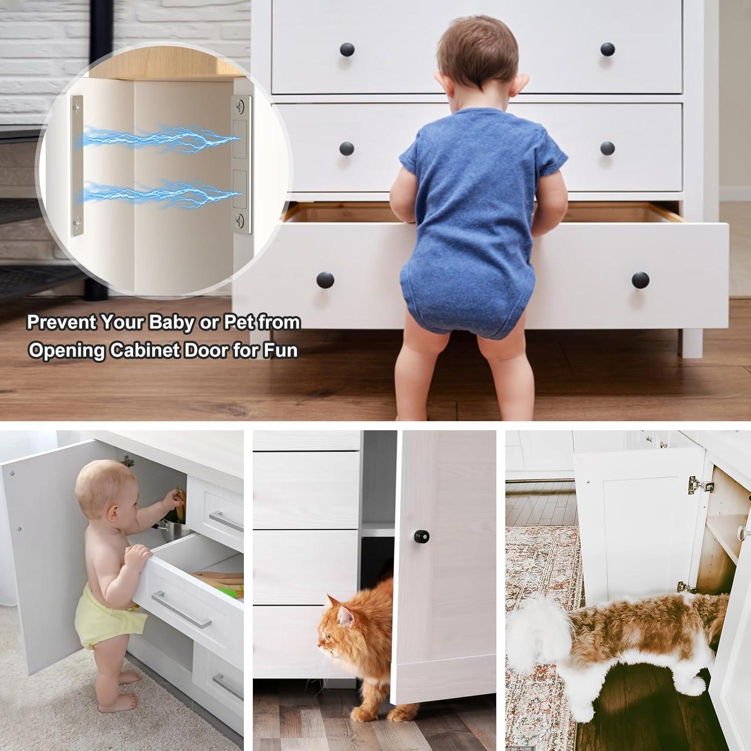 Cierre Magnético de Puerta Jiayi 4 Piezas 13.6 kg Autoadhesivo